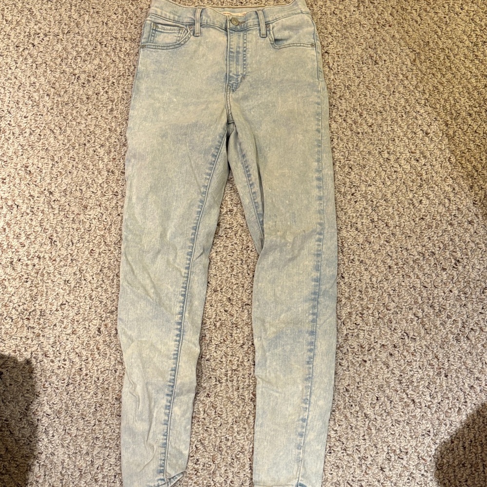 Levi’s Mile High Acid Wash Skinny Jeans
